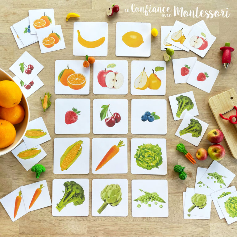Puzzle En Bois Fruits Et Légumes - 2 Puzzles Éducatifs Montessori - Pour Enfants 2-5 Ans