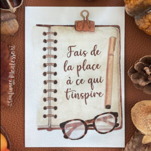 Carte A6 "Fais de la place à ce qui t’inspire"