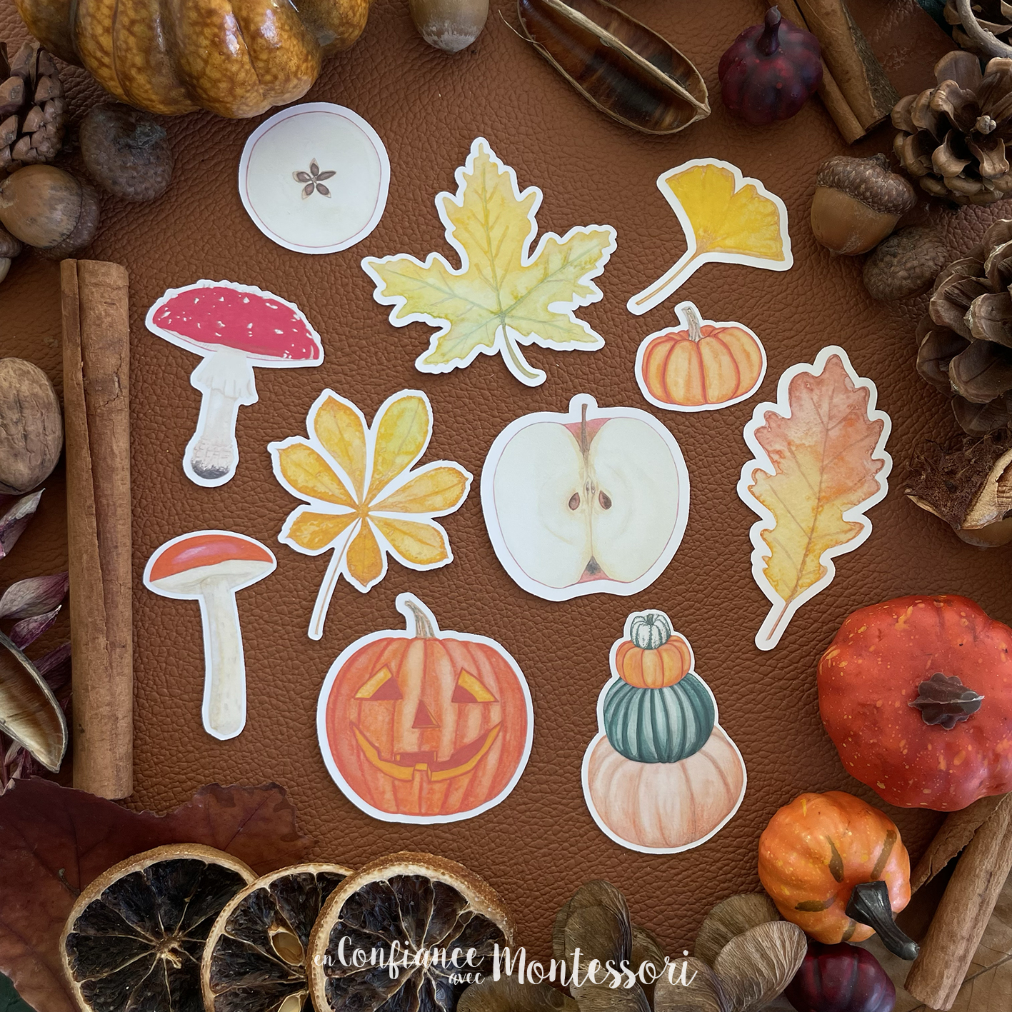 Pochette de stickers d'Automne